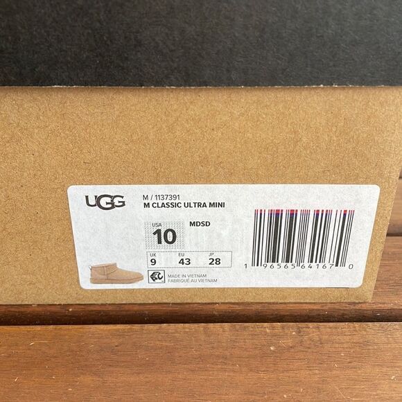 UGG Classic Ultra Mini Boots Mustard Seed Men Size 10 Women Size 11 - Picture 15 of 15
